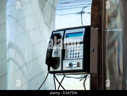The public phone in Dubai International Airport Stock Photo
