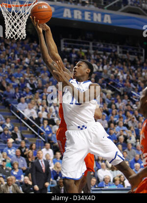 Feb. 9, 2013 - Lexington, KY, USA - Kentucky Wildcats guard Archie Goodwin (10) drove the lane for a basket as Kentucky played Auburn  on February 9, 2013 in Lexington, Ky. Photo by Mark Cornelison | Staff (Credit Image: © Lexington Herald-Leader/ZUMAPRESS.com) Stock Photo