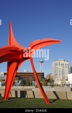 Eagle sculpture by Alexander Calder, Olympic Sculpture Park, Seattle, Washington state, USA Stock Photo