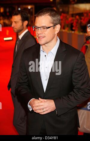 Berlin, Germany. Feb. 8, 2013. MATT DAMON.Promised Land premiere.Berlin International Film Festival.Berlin, Germany.February 08, 2013.(Credit Image: Credit:  Roger Harvey/Globe Photos/ZUMAPRESS.com/Alamy Live News) Stock Photo