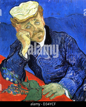 Vincent van Gogh, Portrait of Doctor Gachet. 1890. Post-Impressionism. Oil on canvas. Musée d'Orsay, Paris, France Stock Photo