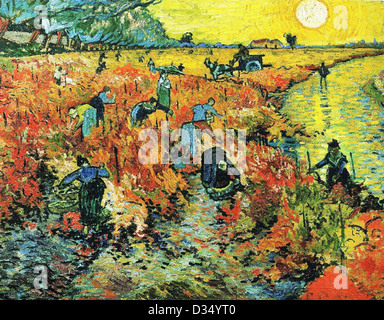 Vincent van Gogh, Red Vineyards at Arles. 1888. Post-Impressionism. Oil ...