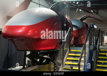 Simulation ride chamber pods Stock Photo