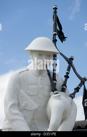 The Pipers Memorial in Longueval on the Somme remembering Scottish pipers who died in the First World War Stock Photo