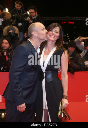 Director Fredrik Bond and his partner arrive at the premiere of 'The Necessary Death Of Charlie Countryman' during the 63rd annual Berlin International Film Festival aka Berlinale at Berlinalepalast in Berlin, Germany, on 09 February 2013. Photo: Hubert Boesl Stock Photo