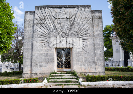 The Colon Cemetery or Cementerio de Cristóbal Colón was founded in 1876 in the Vedado neighbourhood in Havana, Cuba Stock Photo