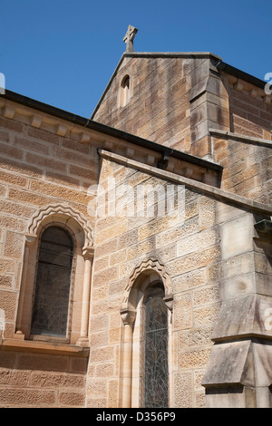 The site on which St Johns Cathedral stands is the oldest continuous place of worship in Australia. Stock Photo