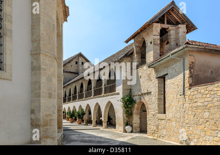 Timios Stavros orthodox monastery in Omodos village on Cyprus Stock Photo