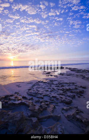 World-famous Cable Beach is especially notable for its glorious sunsets, Broome, Western Australia. Stock Photo