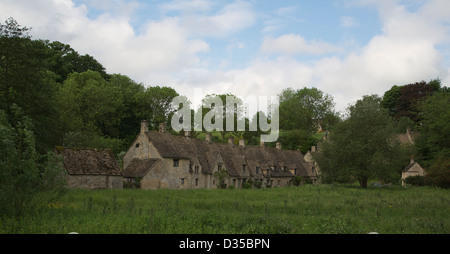 Different Views of the Historical Village In The Cotswolds Called Bibury .Tourist Hotspot in the Cotswolds Close To The Town Called Cirencester Stock Photo