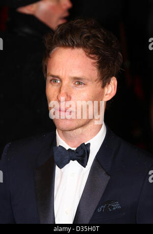 London, UK, 10th February 2013: Eddie Redmayne arrives for the EE British Academy Film Awards - Red Carpet Arrivals at the Royal Opera House. Stock Photo