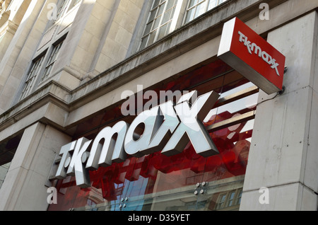 TK Maxx clothes shop in Kensington High Street, London, UK Stock Photo