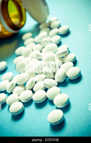 bottle of medicine pills Stock Photo