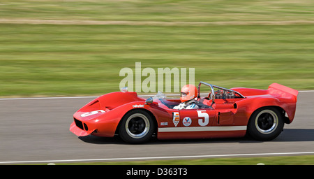 1966 McLaren-Chevrolet M1B with driver Chris Goodwin during the 2012 Goodwood Revival, Sussex, UK. Stock Photo