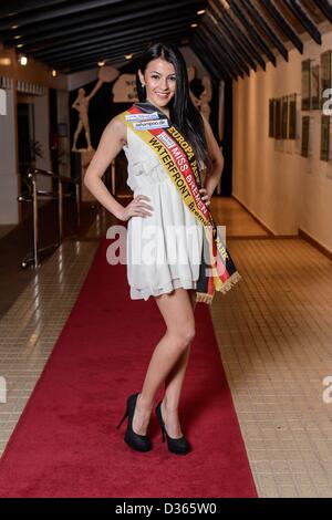 Miss Berlin 2013, Sandra Wuttke posing at Miss Germany Camp on Fuerteventura. Stock Photo