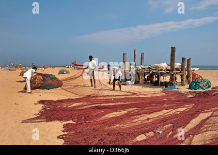 Fishing Port Village Chennai ( Madras ) India Tamil Nadu Stock Photo