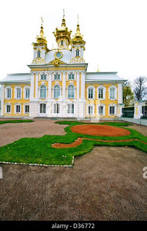 Palace in Peterhof. St. Petersburg. Russia Stock Photo