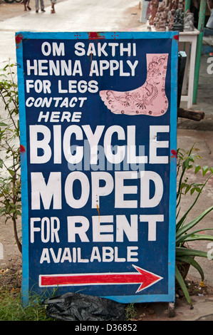 Cycles Moped for Hire Covelong  ( Kovalam or Cobelon ) India Tamil Nadu Stock Photo