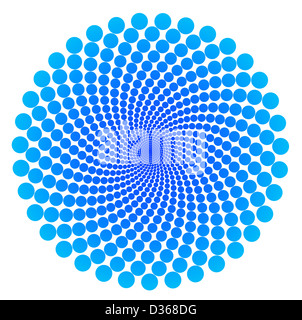 Symmetrical rotating pattern, white background Stock Photo