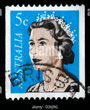 Queen Elizabeth II, postage stamp, Australia, 1963 Stock Photo