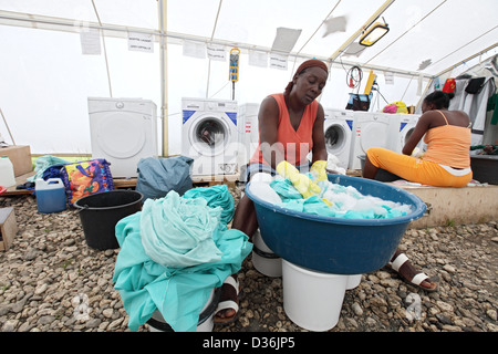 Carrefour, Haiti, Women's Hospital in the laundry of the Field Stock Photo