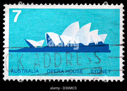 Sydney opera house, postage stamp, Australia Stock Photo