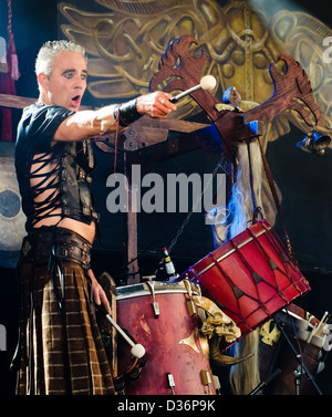 Corvus Corax performing live at the Amphi Goth Festival in Cologne Stock Photo