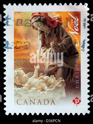 Christmas, postage stamp, Canada Stock Photo