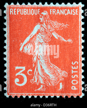 Sower, postage stamp, France, 1906 Stock Photo