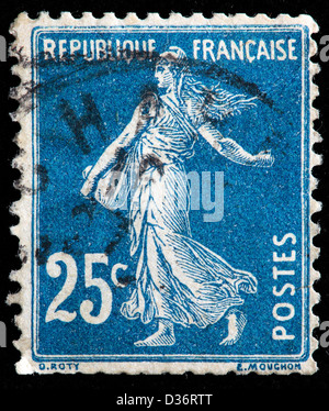 Sower, postage stamp, France, 1906 Stock Photo