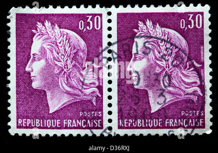 Marianne, postage stamp, France, 1967 Stock Photo