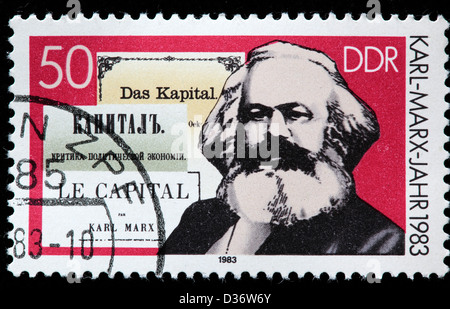 Karl Marx, postage stamp, Germany, 1983 Stock Photo