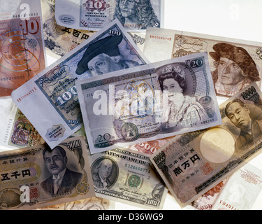 International paper money Stock Photo