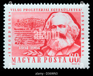 Karl Marx, postage stamp, Hungary, 1964 Stock Photo