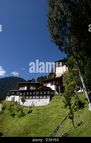 Cheri Goemba (monastery),or Chagri dorjidhen,high up in the himalayan mountains not far from Thimpu. ,36MPX,HI-RES Stock Photo