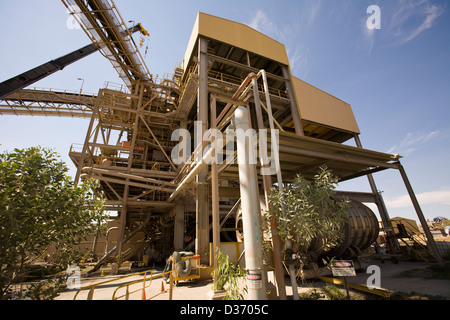 Conveyor system, Rio Tinto's Argyle Diamond mine, south of Kununnura, East Kimberley region, Western Australia Stock Photo