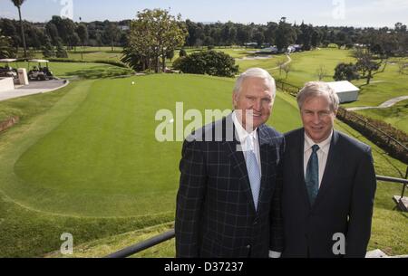 Jan. 28, 2013 - Los Angeles, California (CA, United States - Northern Trust Open Executive Director Jerry West (L) and General Manager Mike Bone. (Credit Image: © Ringo Chiu/ZUMAPRESS.com) Stock Photo