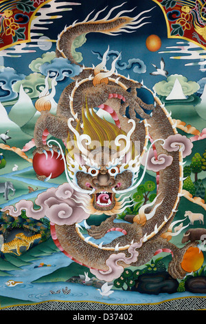 Painting dragon bhutan hi-res stock photography and images - Alamy