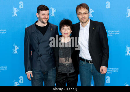 Romanian actor Bogdan Dumitrache, Romanian actress Luminita Gheorghiu and Romanian director Calin Peter Netzer during the 'Child's Pose / Pozitia Copilului' photocall at the 63rd Berlin International Film Festival / Berlinale. February 11, 2013 Stock Photo