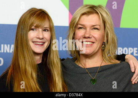 Holly Hunter, Jane Campion, Peter Mullan and Robyn Malcolm during the Top of the Lake' photocall at the 63rd Berlin International Film Festival / Berlinale. February 11, 2013 Stock Photo