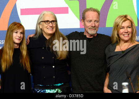 Holly Hunter, Jane Campion, Peter Mullan and Robyn Malcolm during the 'Top of the Lake' photocall at the 63rd Berlin International Film Festival / Berlinale. February 11, 2013 Stock Photo