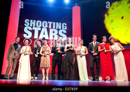 Berlin, Germany. 11th Germany 2013. Mikkel Boe Folsgaard, Laura Birn,  Christa Theret, Alba Rohrwacher, Luca Marinelli, Arta Dobroshi, Ada Condeescu, Jure Henigman, Jure Henigman, Carla Juri attending the Shooting Stars Awards Ceremony at the 63rd Berlin International Film Festival / Berlinale. February 11, 2013. � dpa picture alliance / Alamy Live News Stock Photo