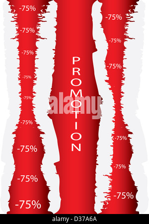 Red Ripped Symbol special red ripped paper Stock Photo - Alamy