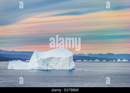 Icebergs, Scoresbysund, Greenland Stock Photo