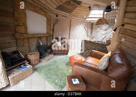 Tallest habitable tree house in the United Kingdom Stock Photo