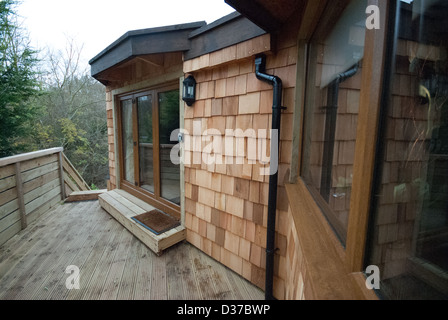 Tallest habitable tree house in the United Kingdom Stock Photo