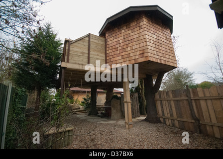 Tallest habitable tree house in the United Kingdom Stock Photo