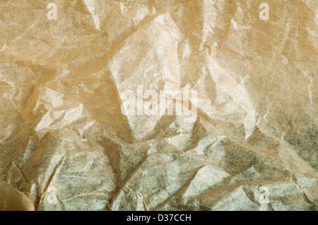 Beige transparent paper background. Crumpled paper Stock Photo