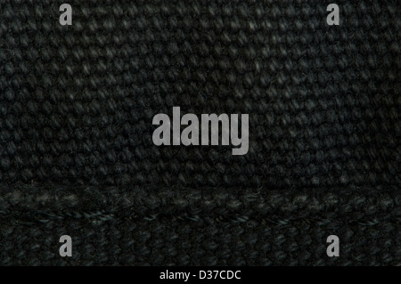 Black textile background. Close up surface. Studio shot Stock Photo