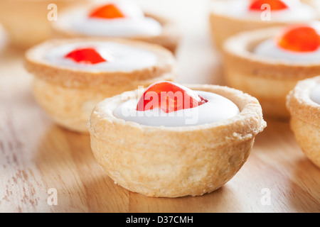 Sweet bakewell pastry treats close up Stock Photo